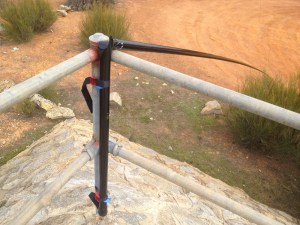 Snapped squid pole