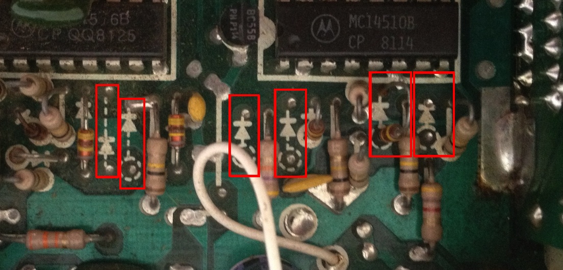 Channel set diode positions highlighted